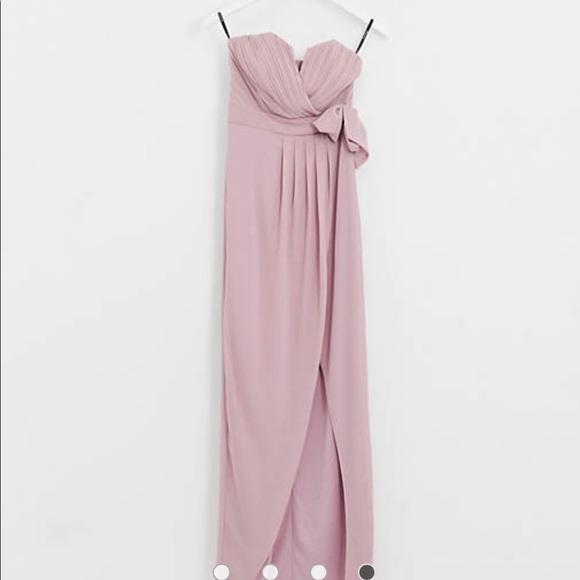 ASOS TNFC Bridesmaid Bandeau Wrap Midaxi Dress - Picture 8 of 8